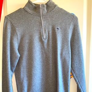Vineyard vines grey quarter zip pullover YL